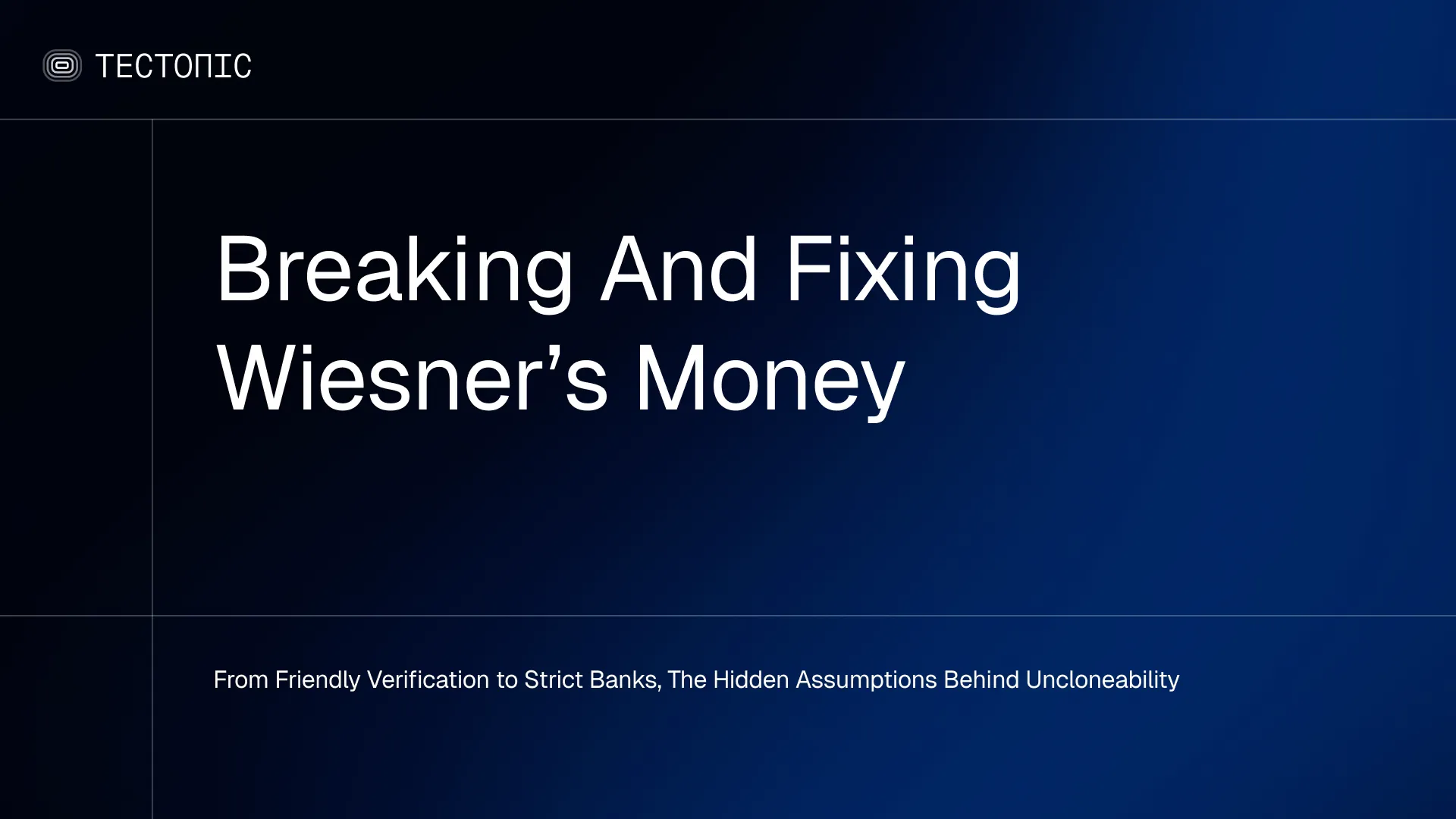 Breaking and Fixing Wiesner’s Money